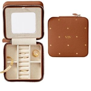 Mark & Graham Small Travel Jewelry Case in Camel Star